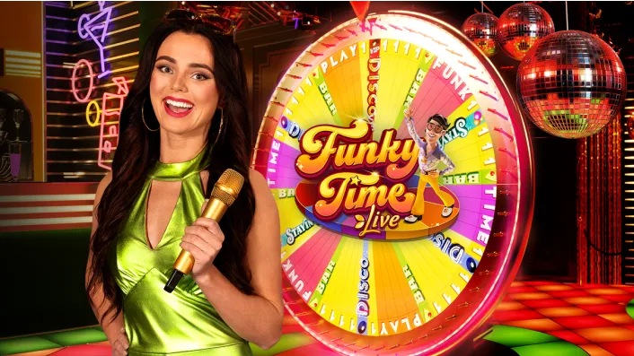 Exciting live casino game show with a spinning wheel